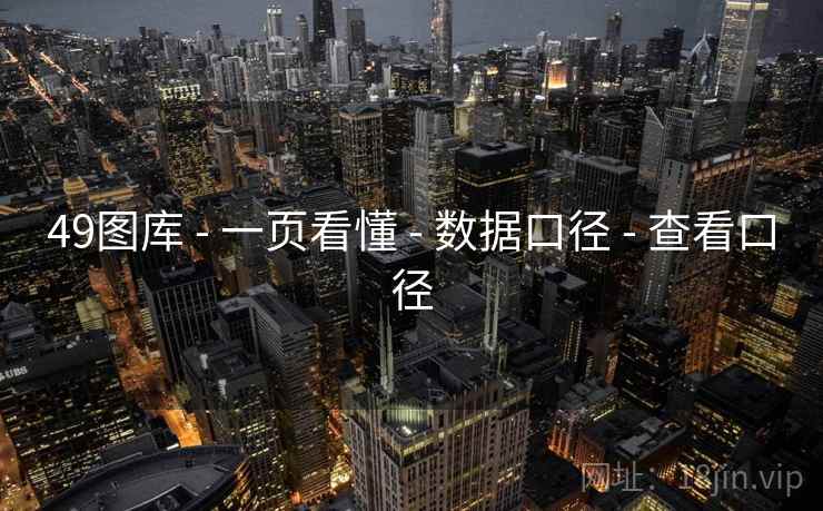 49图库 - 一页看懂 - 数据口径 - 查看口径