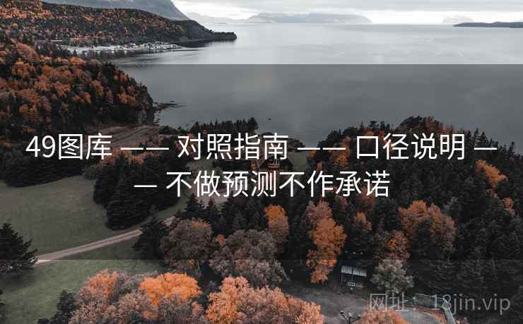 49图库 —— 对照指南 —— 口径说明 —— 不做预测不作承诺